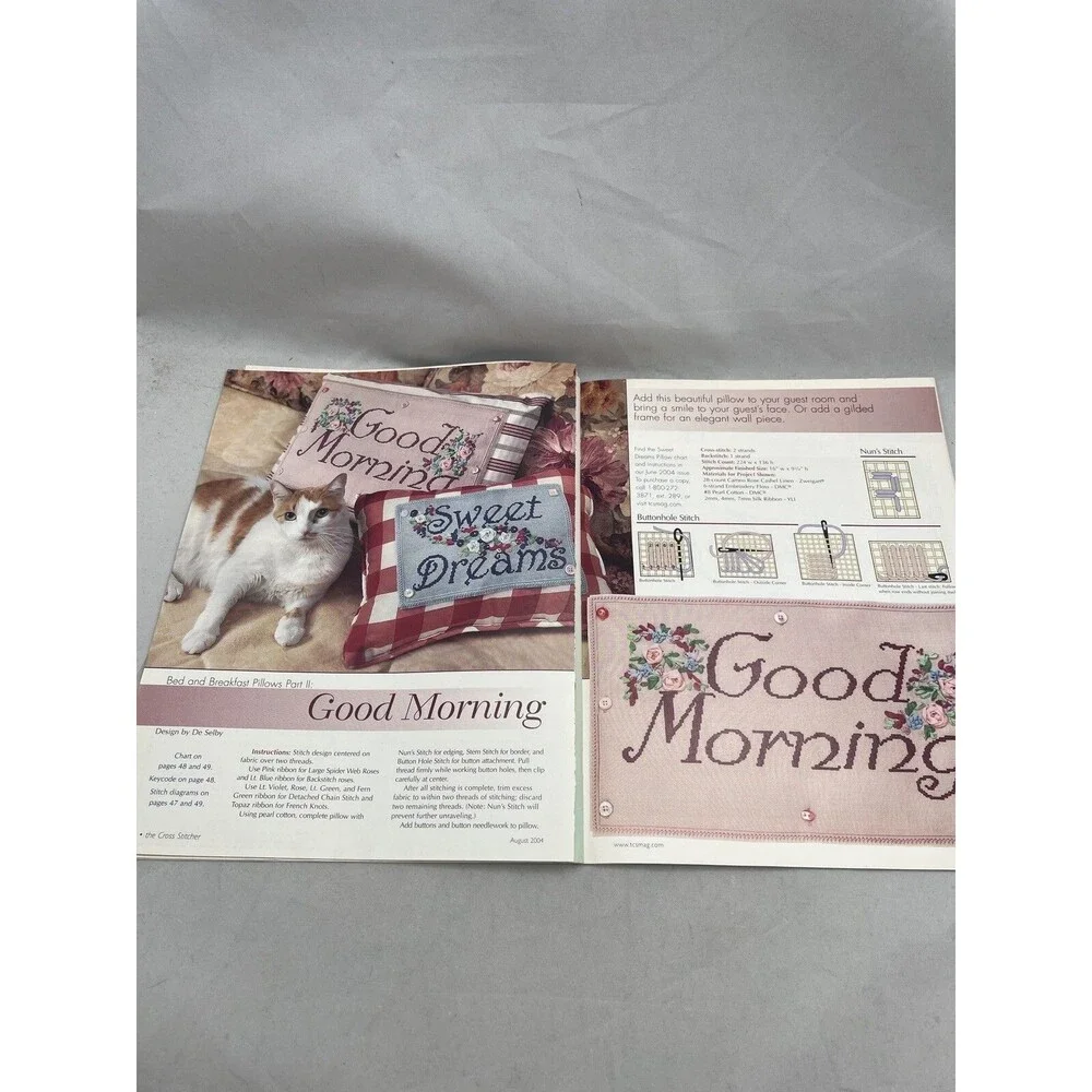 Cross Stitcher Magazine August 2004 Joan Elliott Stocking Snowman Patriotic
